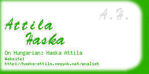 attila haska business card